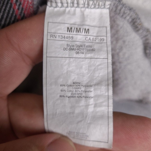 DC Shoes Hoodie Mens Medium Multicolor Sweatshirt Hooded Long Sleeve 1/4 Button - Picture 16 of 16